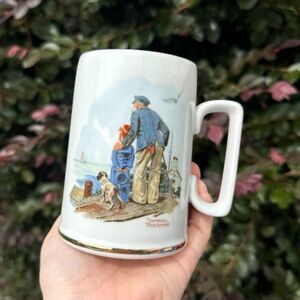 Vintage 1985 Norman Rockwell "Looking Out to Sea" Porcelain Tankard Mug